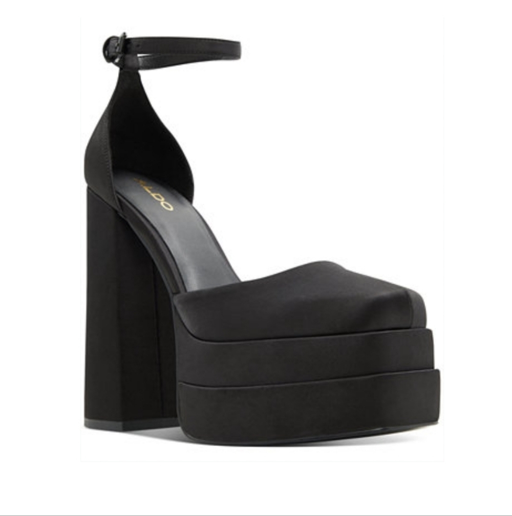 Aldo Grandle Double Platform Ankle Strap Pump - Picture 2 of 11